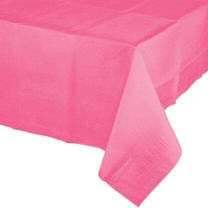 Candy Pink Paper Tablecloth, Each