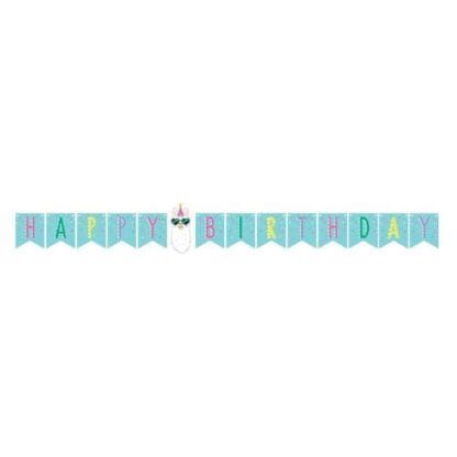 Llama Party Happy Birthday Banner - 1 per Pack - Party Supplies