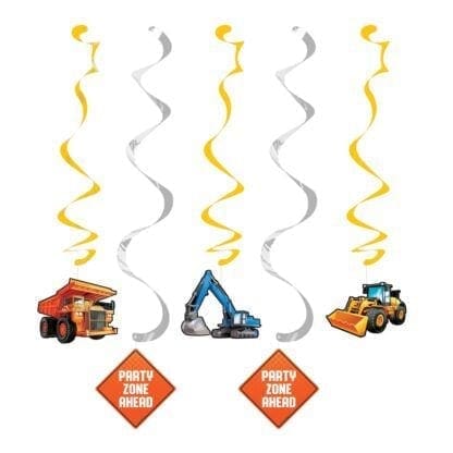 Big Dig Construction Dizzy Danglers, 5 Count