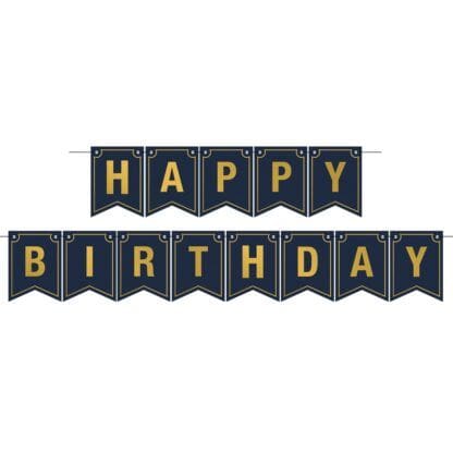 6 in. X 12 Ft. Foil Happy Birthday Streamer