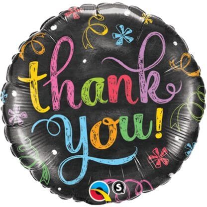 Teacher Thank You! Chalkboard Design 18" Foil Balloon