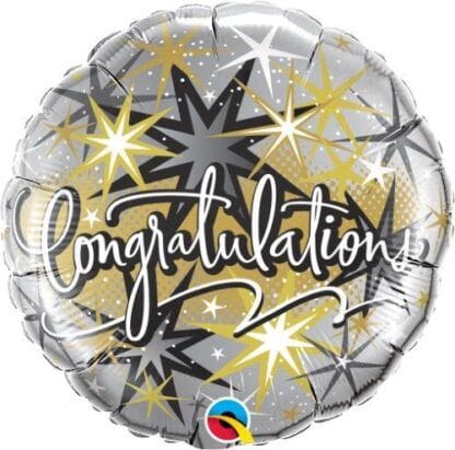 Congratulations Elegant Graduation Standard 18" Foil Balloon, Silver