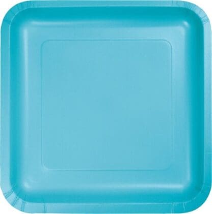 Touch of Color Lunch Plate, Square, 7", Bermuda Blue, 18 Ct