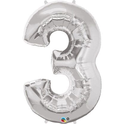 43" Number 2 Silver Balloon - Image 5