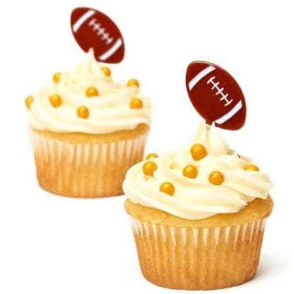 Football Party Appetizer Cupcakes Food 3" Appetizer Picks, Brown, 36 CT