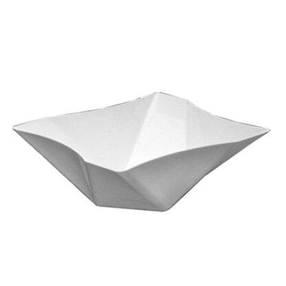 81 Oz. Twisted Square Serving Bowls - White