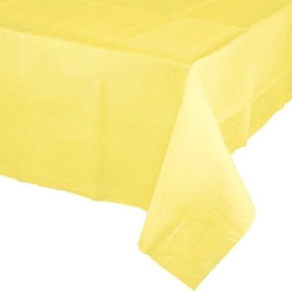 Tissue Tablecover, 54" X 108", Poly Backing, Mimosa, 1 Ct