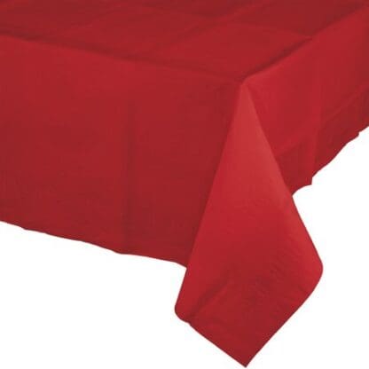 Classic Red Paper Tablecloth, Each