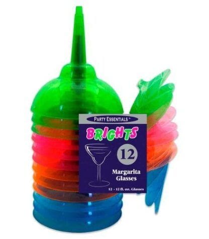 Neon Colored Margarita Glasses