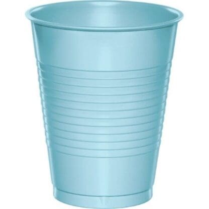 Plastic Cups, 16 Oz, Pastel Blue, 20 Ct