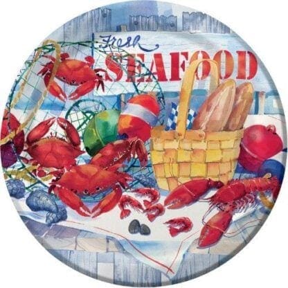 Seafood Celebration Plates, 9", 8pk