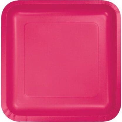 Lunch Square Plate, 7", Hot Magenta, 18 Ct