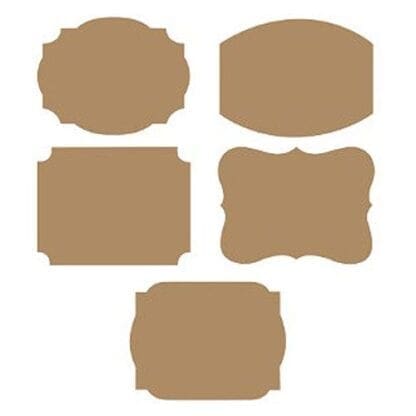 2ct Brown Labels, Party Decorations and Accessories