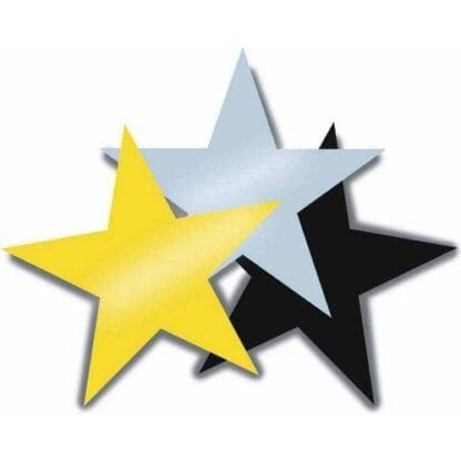 S&S Decorative Foil Stars, Silver