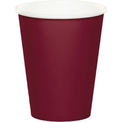 Hot/Cold Cups, 9 Oz, Burgundy, 24 Ct