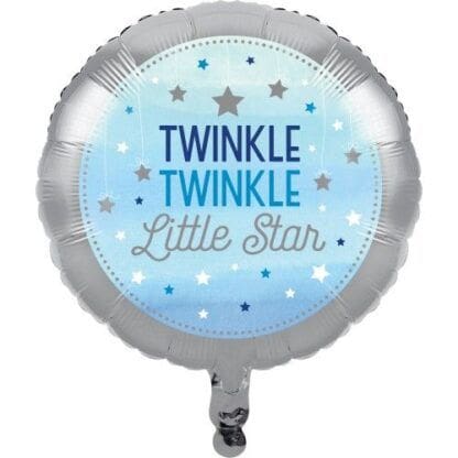 Twinkle Twinkle Little Star Blue Foil Balloon