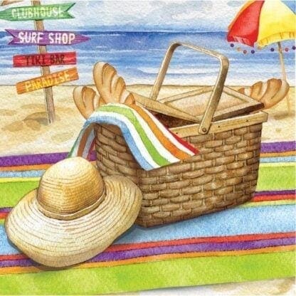 Day at the Beach Beverage Napkins, 16pk