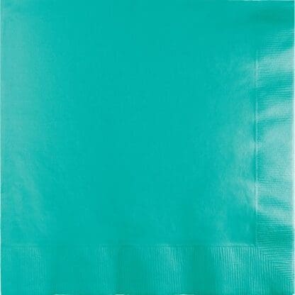 2-Ply Teal Lagoon 1/4 Fold Luncheon Napkin - 50/Pack