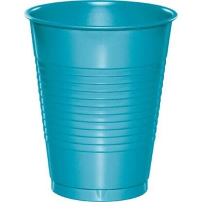 Plastic Cups, 16 Oz, Bermuda Blue, 20 Ct