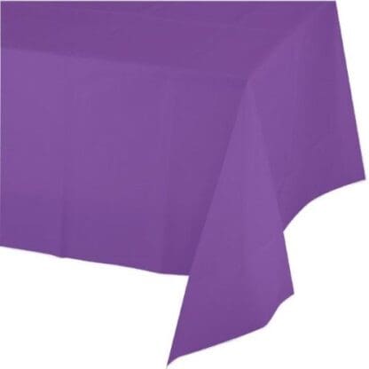 Plastic Tablecover, 54" X 108", Amethyst, 1 Ct