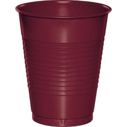 Plastic Cups, 16 Oz, Burgundy, 20 Ct