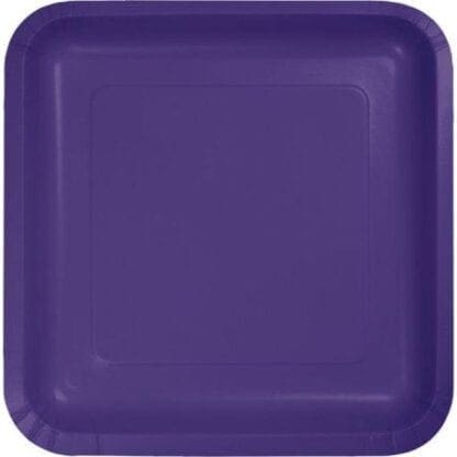 Creative Converting Paper Purple 7" Square Luncheon Plates, 18 Pack (453268)