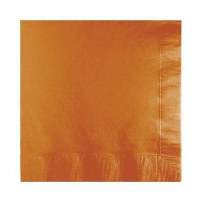 Pumpkin Spice Orange Napkins, 50-Pack