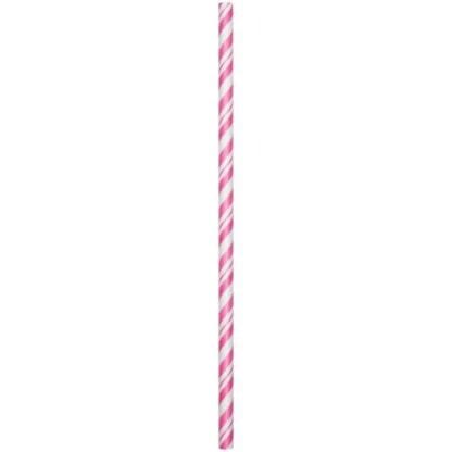 24ct Candy  and White Striped Paper Straws