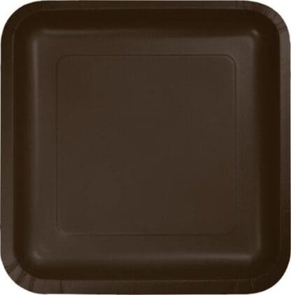 Chocolate Brown 7" Dessert Plates - 18ct