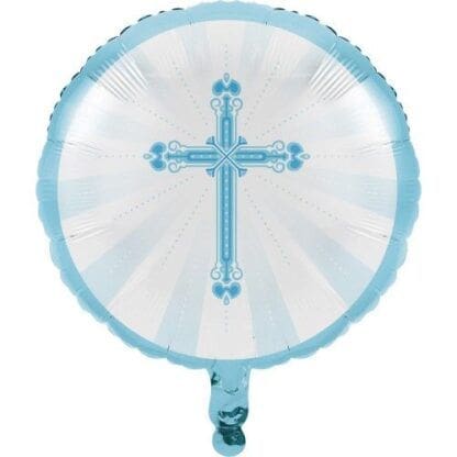 Religious Blessings Blue Mylar Balloon