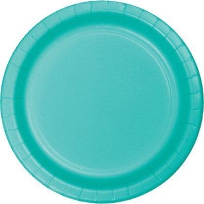 Teal Lagoon Paper Plates 24 Pack