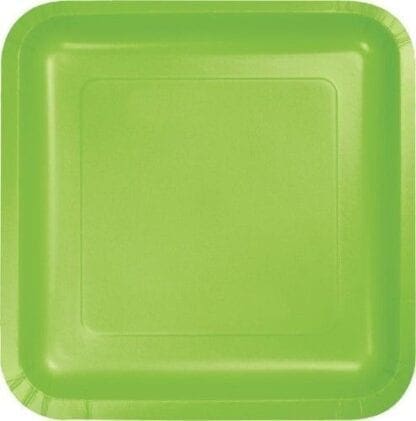 Paper Fresh Lime 7" Square Luncheon Plates, 18 Pack