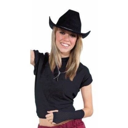 Black Cowboy Hat Halloween Costume Accessory - Image 2