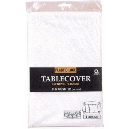 Table Cover White Lace Rnd