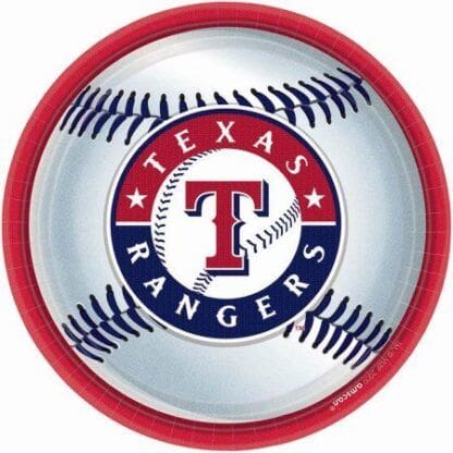 MLB Texas Rangers Large Paper Plates (18ct)