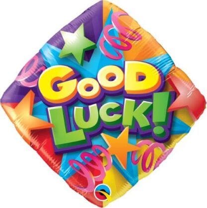 Good Luck Stars & Streamers Diamond 18" Foil Balloon