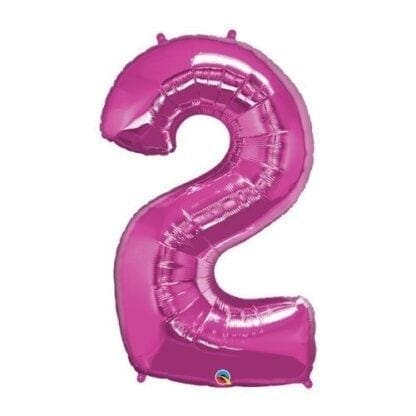 34 Inch Metallic Magenta Number Balloons 2 - Image 2