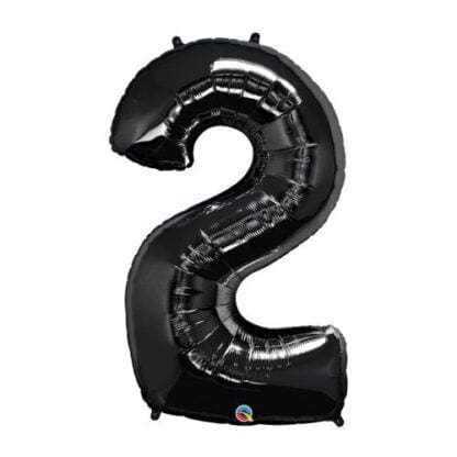 34 Inch Black Number Balloons 2