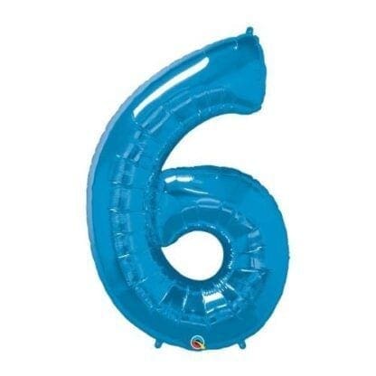 34 Inch Metallic Sapphire Number Balloons 6 - Image 2