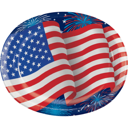 Patriotic Party Oval Plates