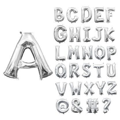 78474 16 in. Letter J Silver Supershape Foil Balloon