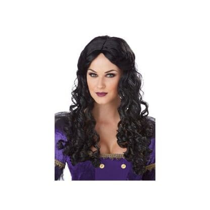 California Women Renaissance Style Wig Adult Black Costume