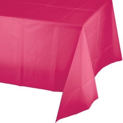 Creative Converting Hot Magenta Rectangular Tablecover