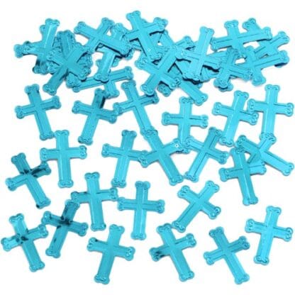 Creative Converting Creative Conveting Embossed Blue Cross Confetti (024029LX) | Quill