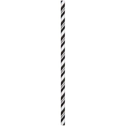 Black and White Striped Paper Straws