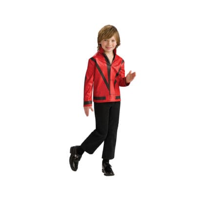 Michael Jackson Child's Red Thriller Jacket Costume Accessory, Medium