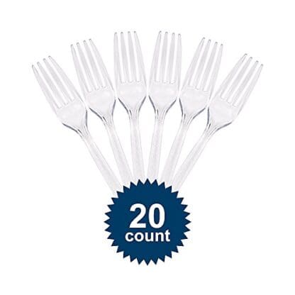 CLEAR Premium Plastic Forks 20ct