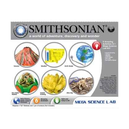 Smithsonian Mega Science Lab 6 Kits in One ? Volcanoes, Weather, Crystal Growing, Dinosaurs, Microscopic Science and Space.